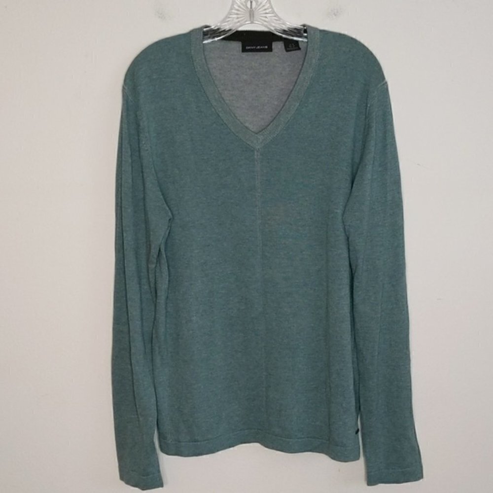 DKNY Jeans Blue V Neck Sweater